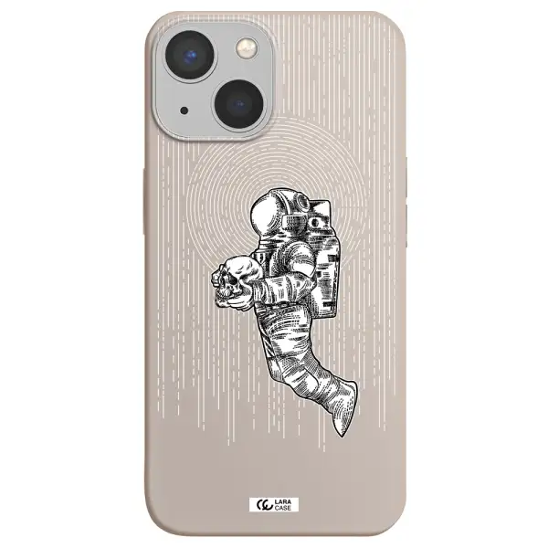Astronaut Holding A Skull Apple iPhone 13 Silicone Stone Case
