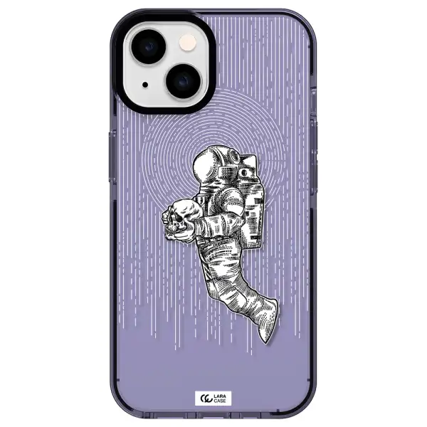 Astronaut Holding A Skull Apple iPhone 14 impact Lilac Case