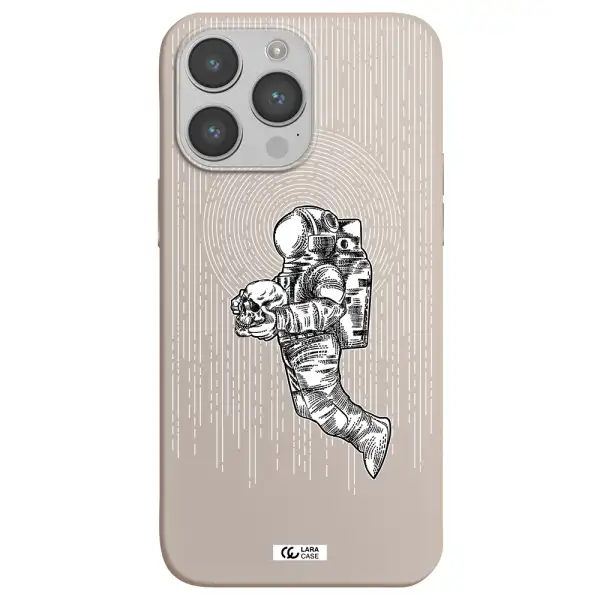 Astronaut Holding A Skull Apple iPhone 14 pro max Silicone Stone Case