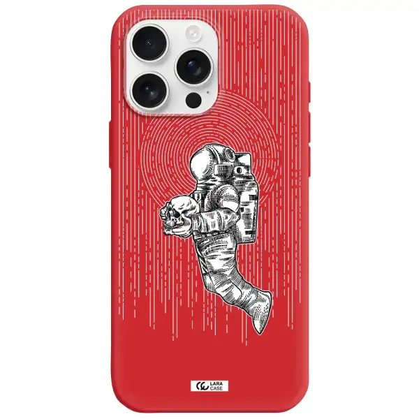 Astronaut Holding A Skull Apple Iphone 16 Pro Max Silicone Stone Case