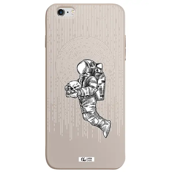 Astronaut Holding A Skull Apple iPhone 6 plus Silicone Stone Case