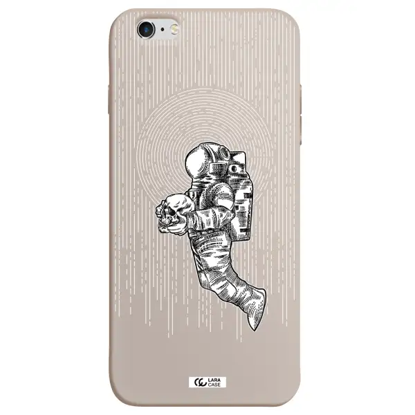 Astronaut Holding A Skull Apple iPhone 6 s plus Silicone Stone Case