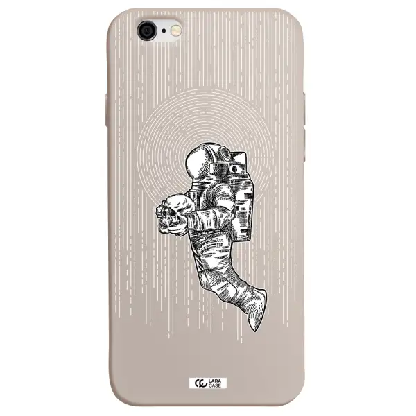 Astronaut Holding A Skull Apple iPhone 6 Silicone Stone Case