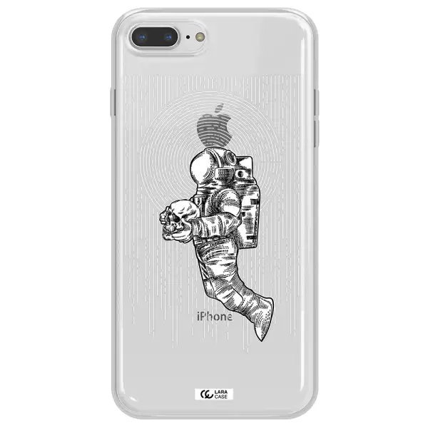Astronaut Holding A Skull Apple iPhone 7 plus Clear TPU Case