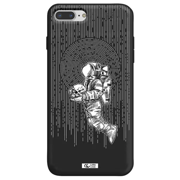 Astronaut Holding A Skull Apple iPhone 7 plus Silicone black Case