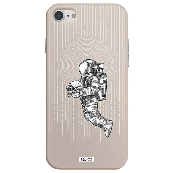Astronaut Holding A Skull Apple iPhone 8 Silicone Stone Case