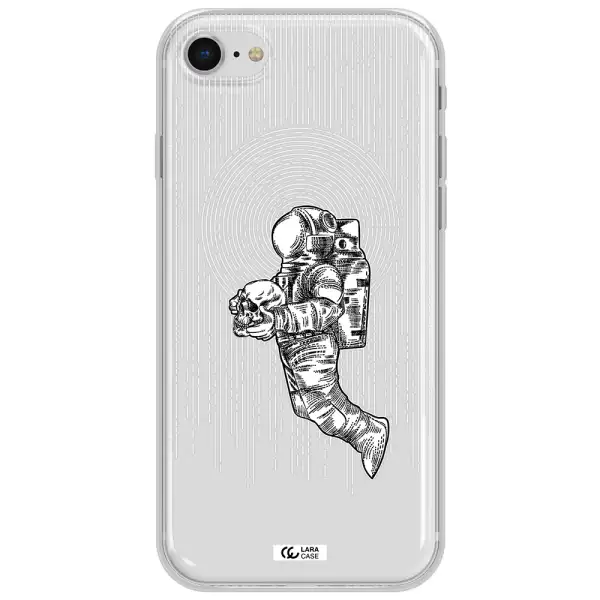 Astronaut Holding A Skull Apple Iphone Se 2020 Clear Tpu Case