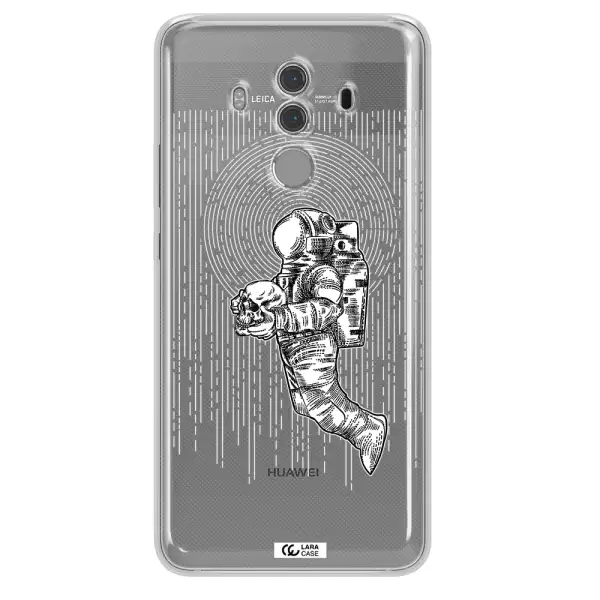 Astronaut Holding A Skull Huawei Mate 10 Pro Clear TPU Case