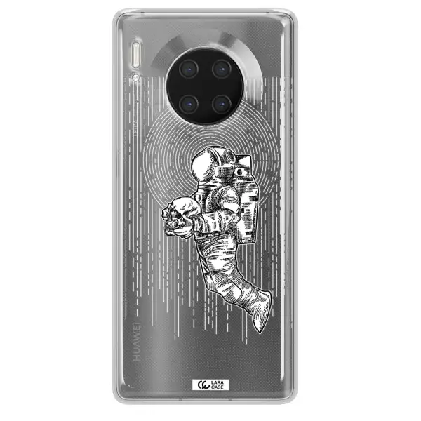 Astronaut Holding A Skull Huawei Mate 30 Pro Clear TPU Case