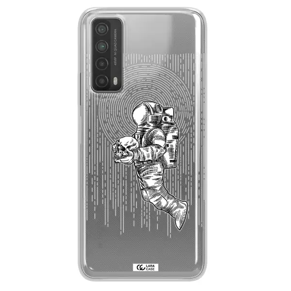 Astronaut Holding A Skull Huawei P Smart 2021 Clear TPU Case