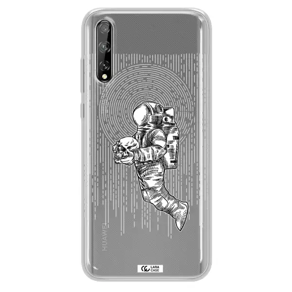 Astronaut Holding A Skull Huawei P Smart S Clear TPU Case