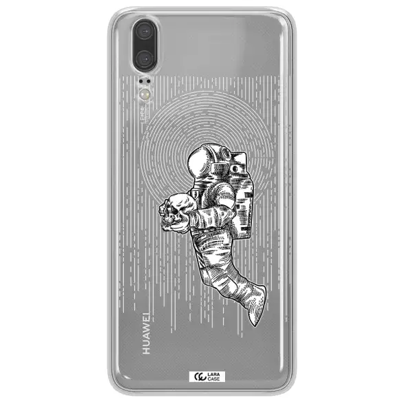 Astronaut Holding A Skull Huawei P20 Clear TPU Case
