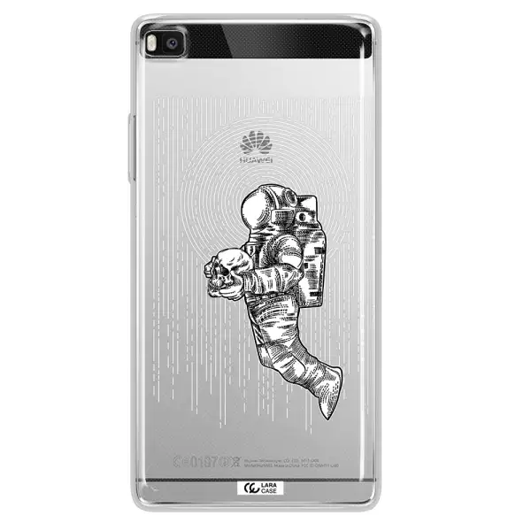 Astronaut Holding A Skull Huawei P8 Clear TPU Case
