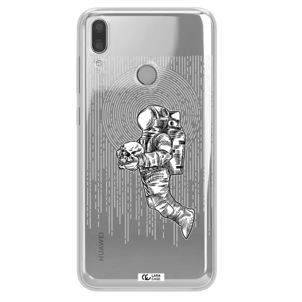 Astronaut Holding A Skull Huawei Y9 2019 Clear TPU Case