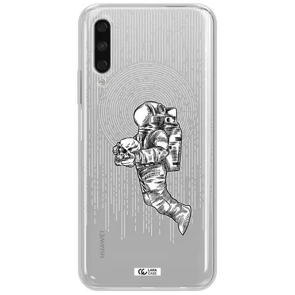 Astronaut Holding A Skull Huawei Y9S Clear Tpu Case