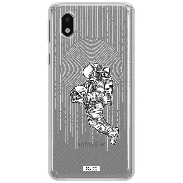 Astronaut Holding A Skull Samsung A01 Core Clear Tpu Case
