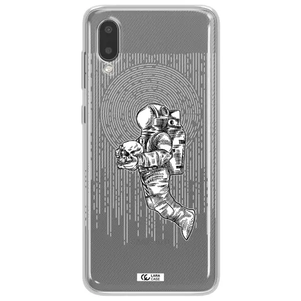 Astronaut Holding A Skull Samsung A02 Clear TPU Case