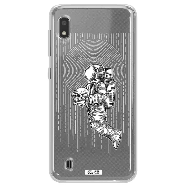 Astronaut Holding A Skull Samsung A10 Clear TPU Case