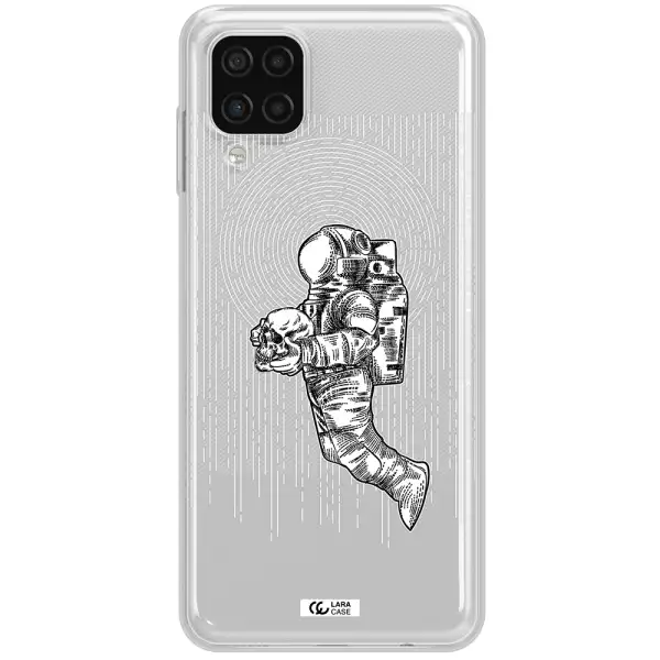 Astronaut Holding A Skull Samsung A12 4g Clear TPU Case