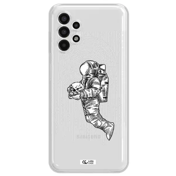 Astronaut Holding A Skull Samsung A13 4g Clear TPU Case
