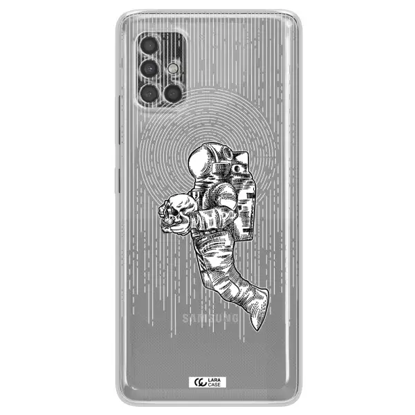 Astronaut Holding A Skull Samsung A40S Clear Tpu Case