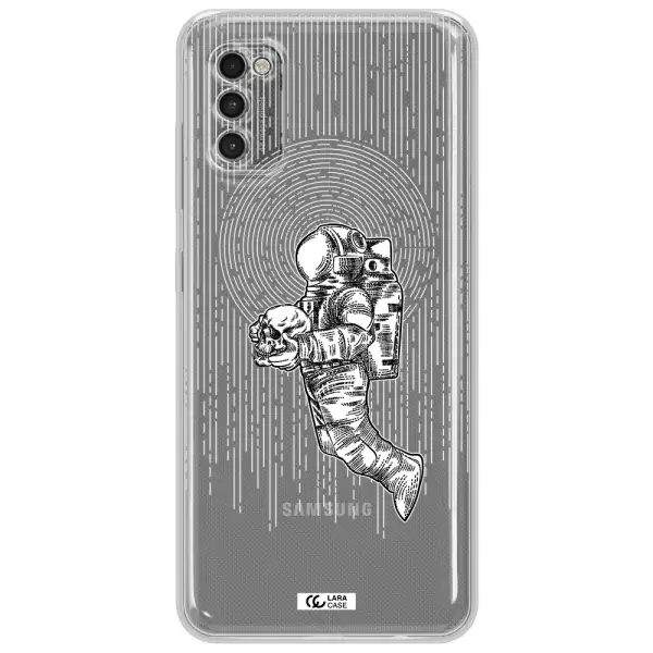 Astronaut Holding A Skull Samsung A41 Clear Tpu Case