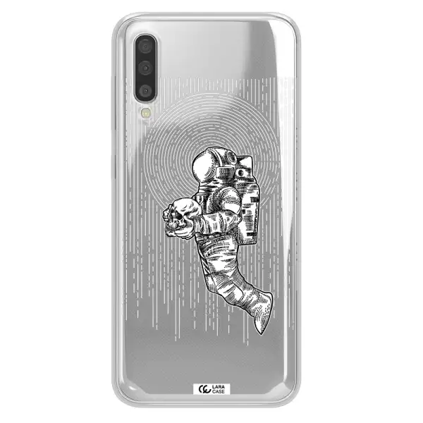 Astronaut Holding A Skull Samsung A50 Clear TPU Case