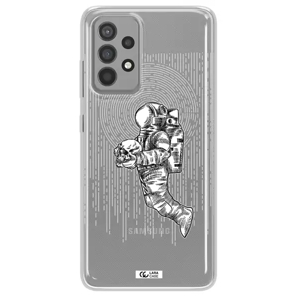 Astronaut Holding A Skull Samsung A52 Clear TPU Case
