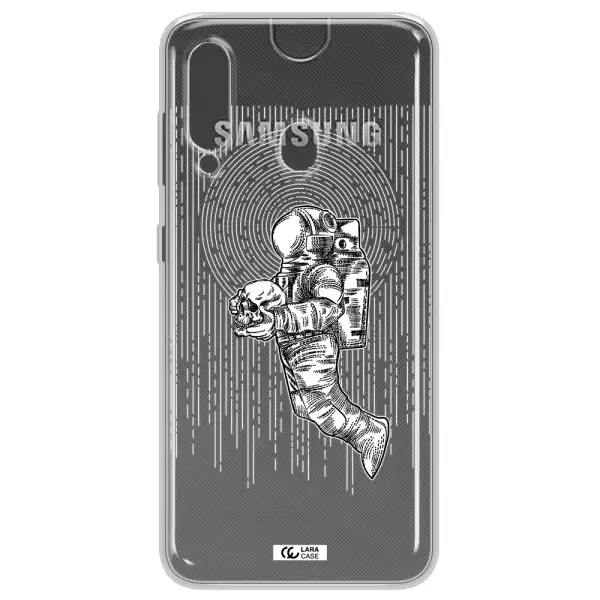 Astronaut Holding A Skull Samsung A60 Clear TPU Case
