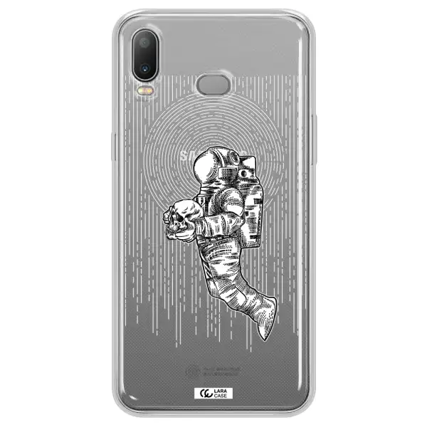 Astronaut Holding A Skull Samsung A6S Clear TPU Case
