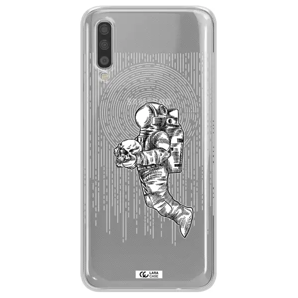Astronaut Holding A Skull Samsung A70 Clear TPU Case