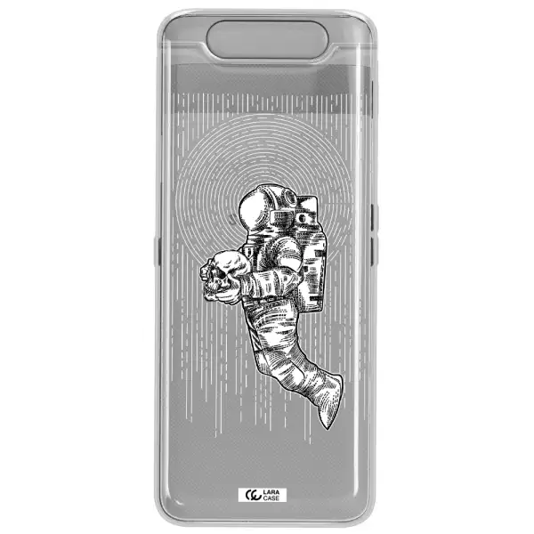 Astronaut Holding A Skull Samsung A80 Clear TPU Case