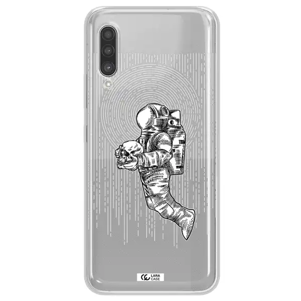 Astronaut Holding A Skull Samsung A90 Clear TPU Case
