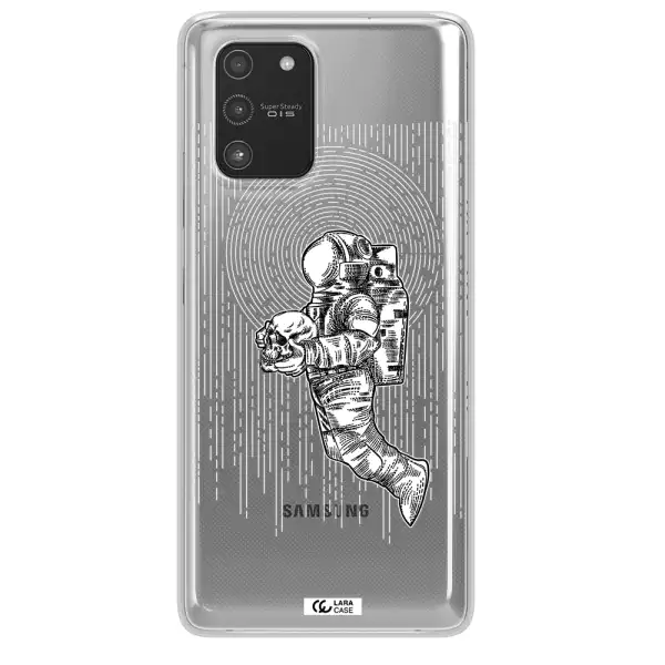 Astronaut Holding A Skull Samsung A91 Clear TPU Case