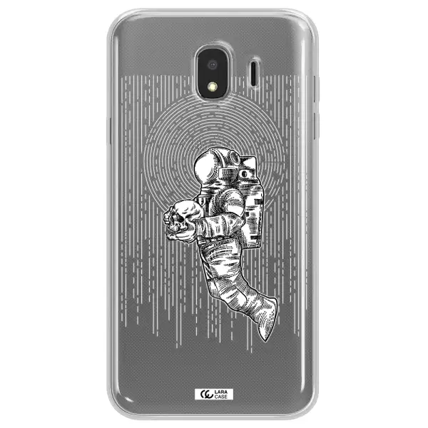 Astronaut Holding A Skull Samsung J4 Clear TPU Case