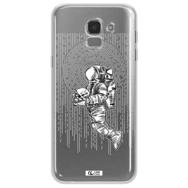 Astronaut Holding A Skull Samsung J6 Clear TPU Case