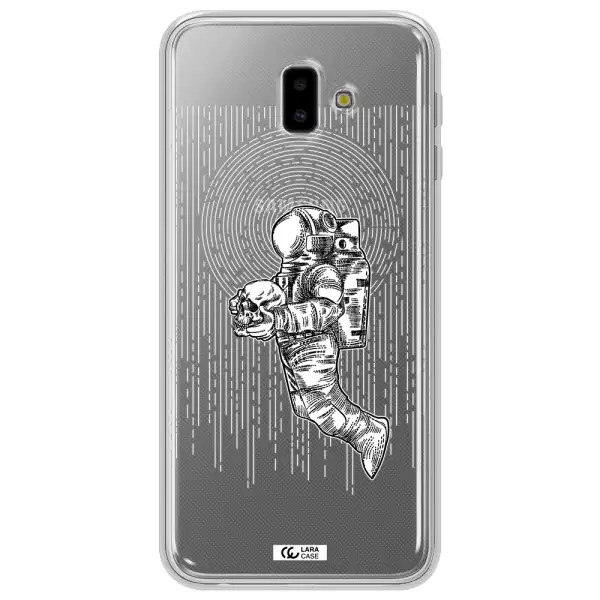 Astronaut Holding A Skull Samsung J6 Plus Clear TPU Case