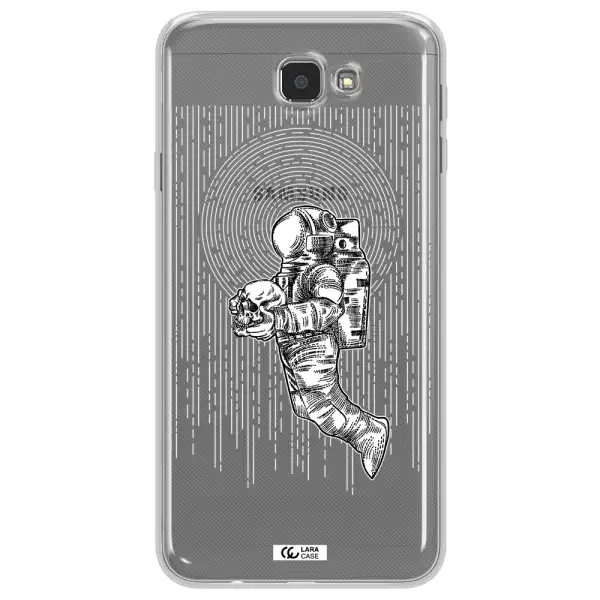 Astronaut Holding A Skull Samsung J7 Prim Clear TPU Case