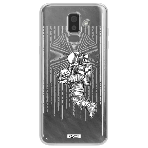 Astronaut Holding A Skull Samsung J8 Clear TPU Case