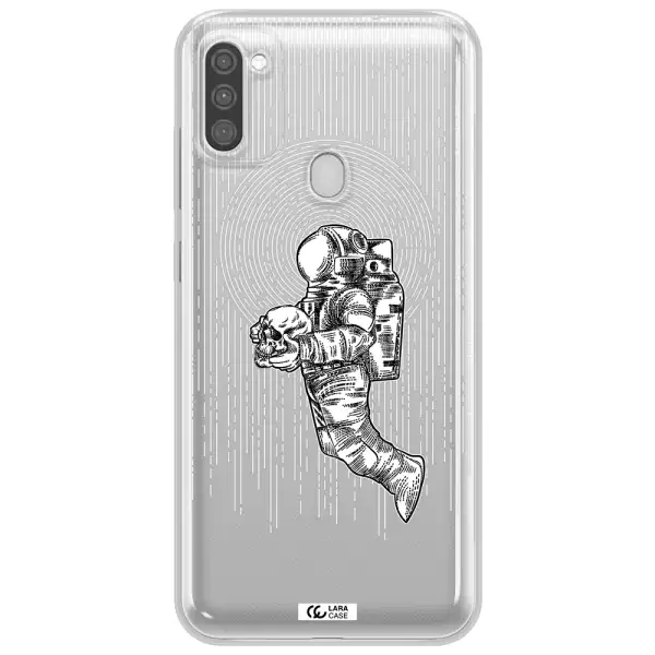 Astronaut Holding A Skull Samsung M11 Clear TPU Case