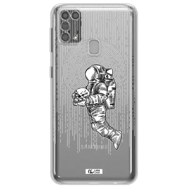 Astronaut Holding A Skull Samsung M31 Clear TPU Case