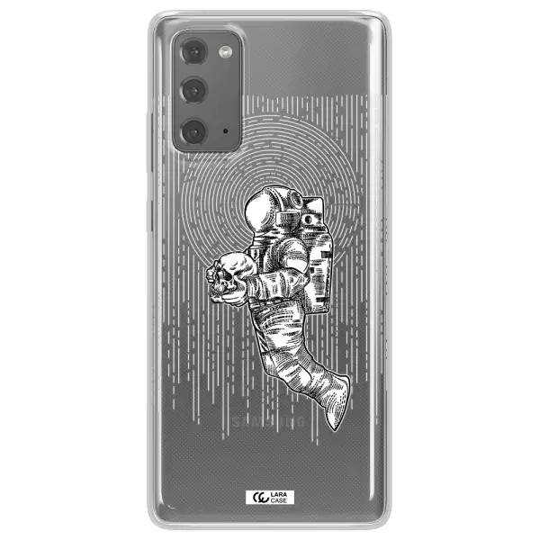 Astronaut Holding A Skull Samsung Note 20 Clear TPU Case