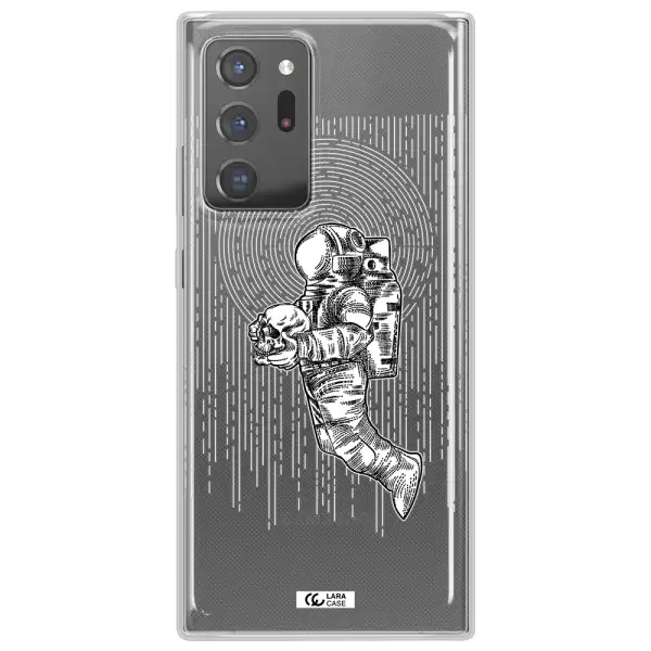 Astronaut Holding A Skull Samsung Note 20 Ultra Clear TPU Case