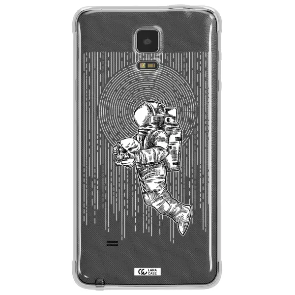 Astronaut Holding A Skull Samsung Note 4 Clear TPU Case