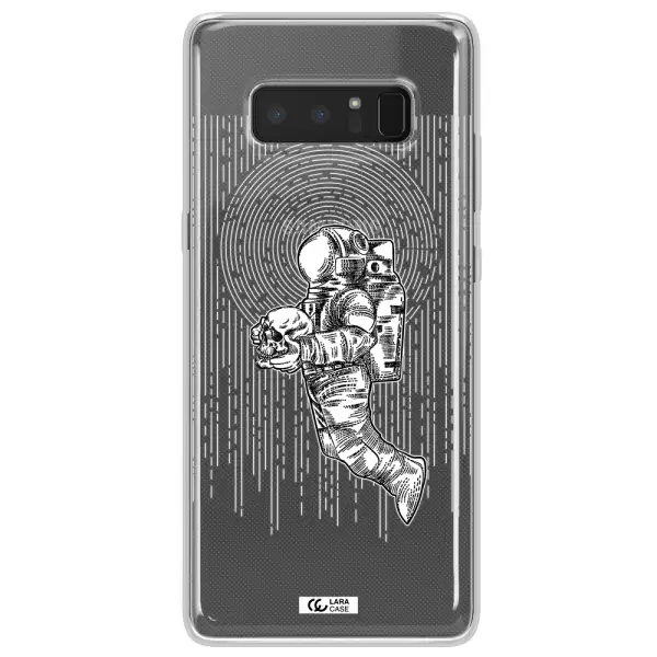 Astronaut Holding A Skull Samsung Note 8 Clear TPU Case