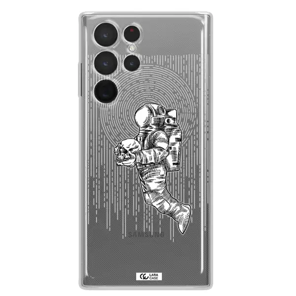 Astronaut Holding A Skull Samsung S 22 Ultra Clear TPU Case