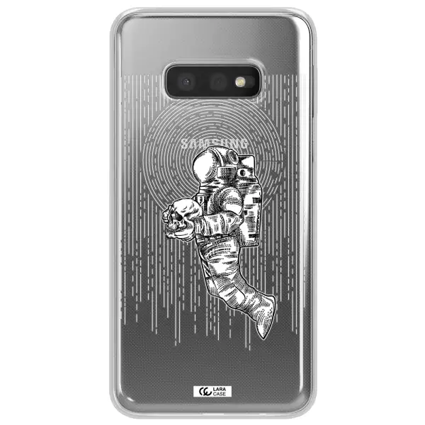 Astronaut Holding A Skull Samsung S10e Clear TPU Case