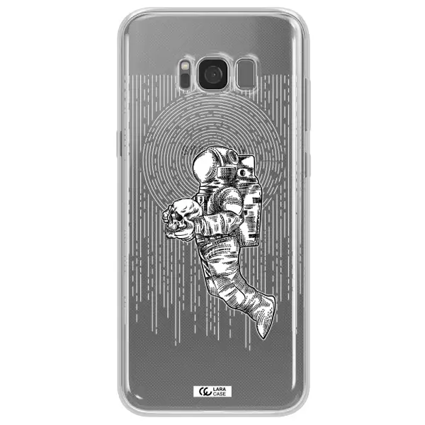 Astronaut Holding A Skull Samsung S8 Clear TPU Case