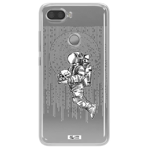 Astronaut Holding A Skull Xiaomi Mi 8 Lite Clear TPU Case