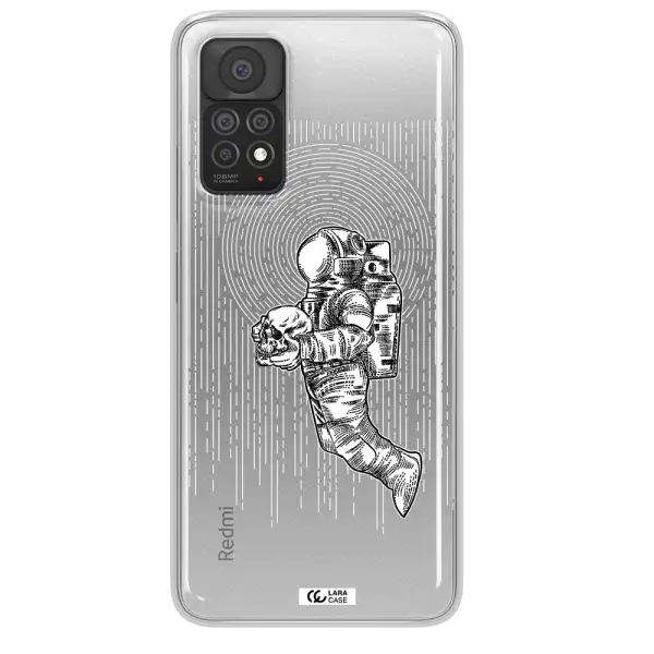 Astronaut Holding A Skull Xiaomi Note 11 Pro Clear TPU Case